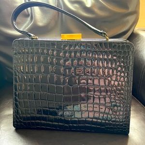 GARAY Black Leather Handbag